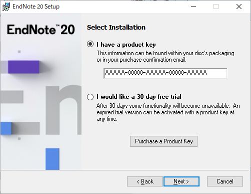 EndNote 20 Windows版インストール方法及び注意事項 | Q&A詳細 | 学術 