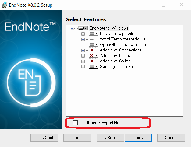 endnote installing export helper x8 endnote installing export helper x8