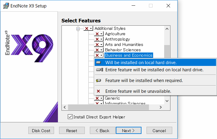 EndNote X9 Windows版インストール方法及び注意事項 | Q&A詳細 | 学術